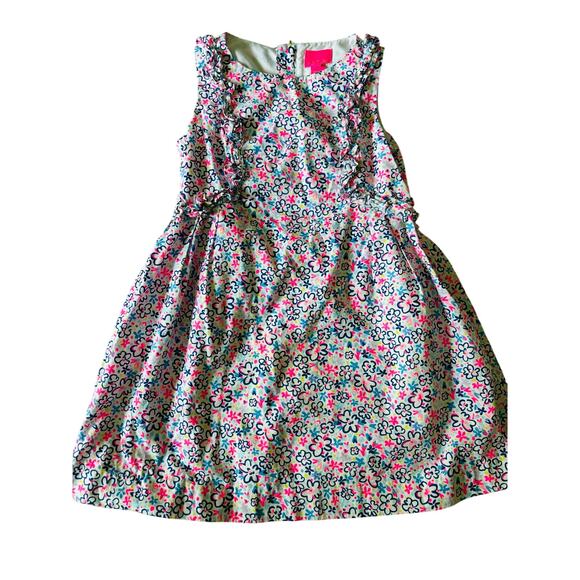 Lilly Pulitzer Amia Ditsy Floral “Fun Sun Repeat” Dress Size 8 EUC - Picture 1 of 3